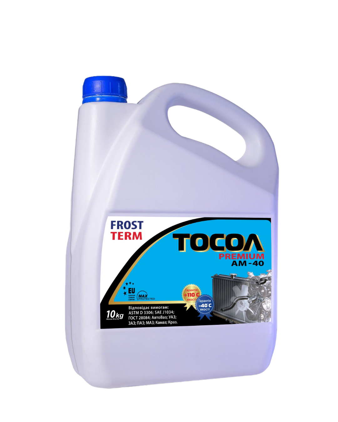 Охолоджуюча рідина FrostTerm Premium Тосол АМ-40 10кг